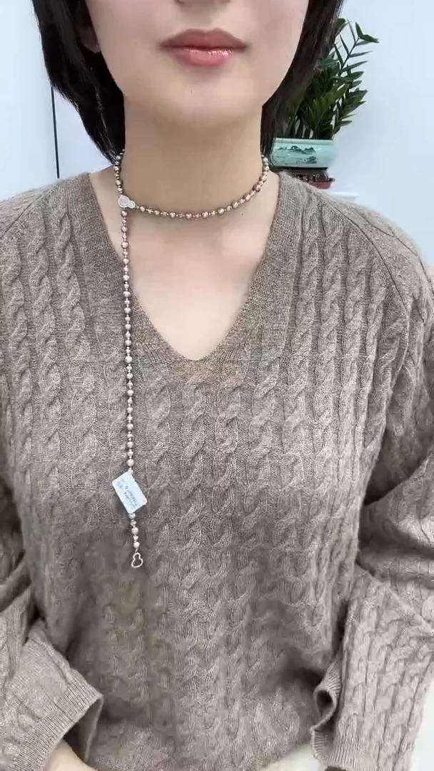 未镶嵌项链淡水珍珠满天星毛衣链