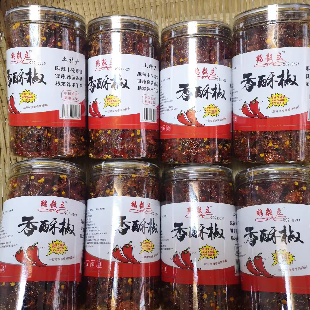 湖北恩施椒鹤峰土家特产香酥椒香辣即开即食用休闲农产品单瓶170g