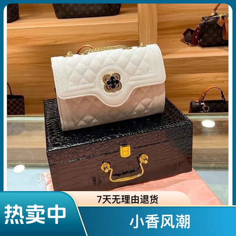 小香风潮女链条包鱼子酱斜挎菱格时尚百搭轻奢