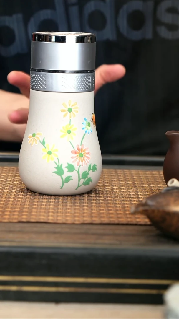 茶壶紫砂17《花语·车载杯》白玉段