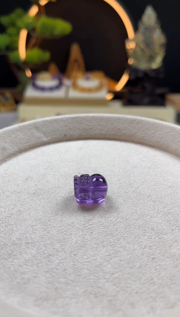 未镶嵌手链紫晶兔****卜天然紫水晶貔貅单珠10mm