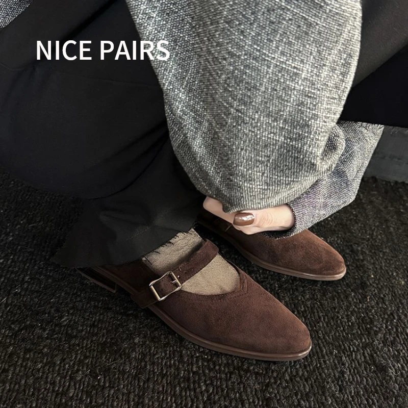 玛丽珍鞋2025年春季韩版粗跟一字扣纯色低跟玛丽珍单鞋