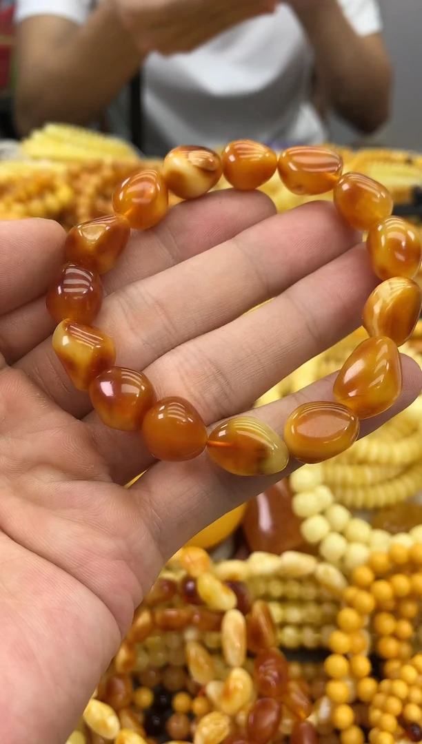 裸石蜜蜡未镶嵌手串