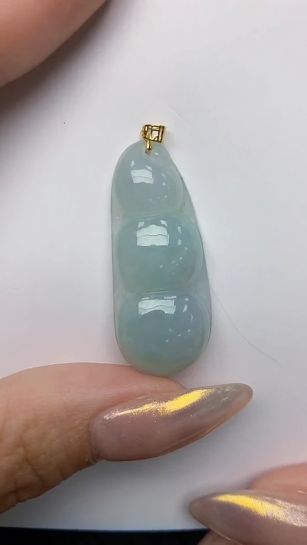 【闪购商品】翡翠颈饰18K金镶嵌天然翡翠A货