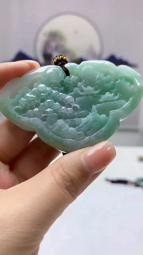 【闪购商品】定制翡翠未镶嵌4969ms-毛货179山水