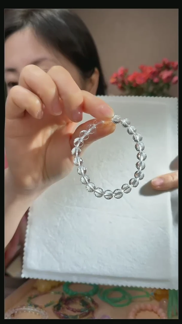 【闪购商品】水晶手串未镶嵌天然双A级白水晶手串