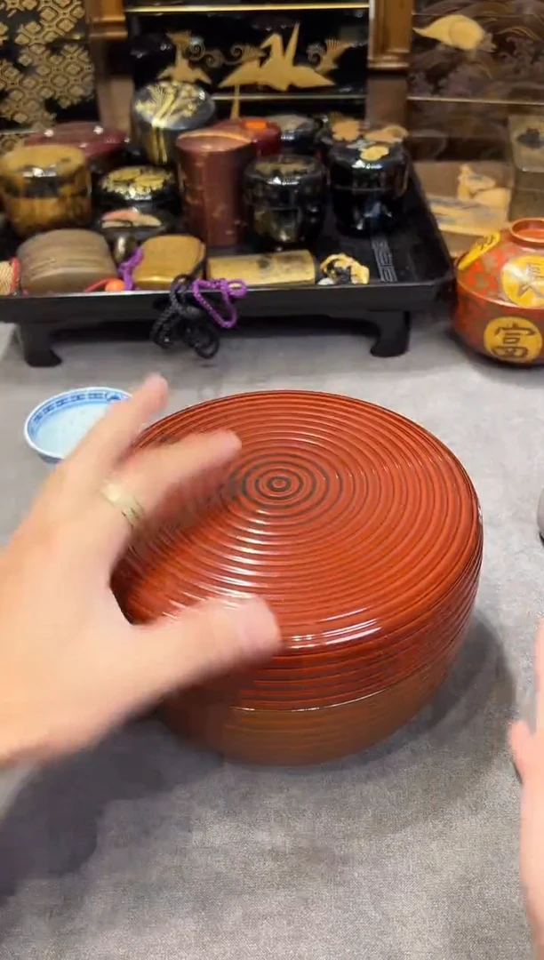 盖罐  大漆漆器大漆漆器