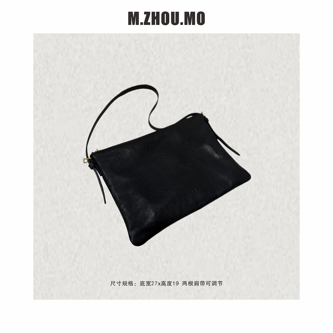 M.ZHOU.MO 植鞣羊皮小方包「两根肩带」可斜挎
