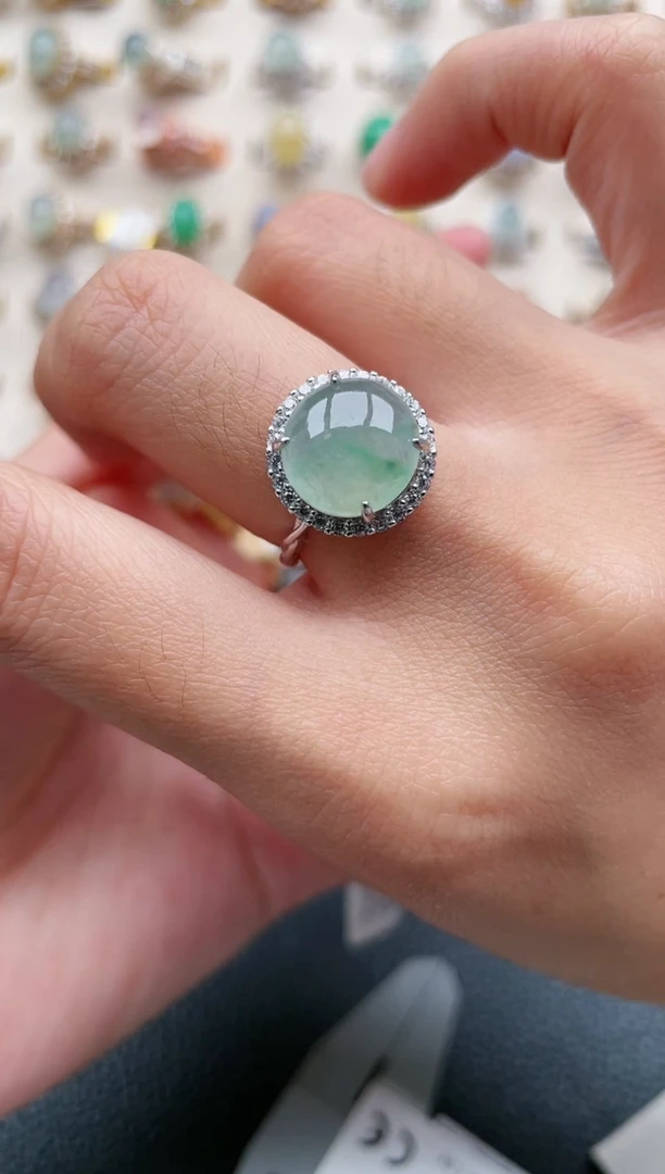 【闪购商品】翡翠戒指银S925镶嵌1111