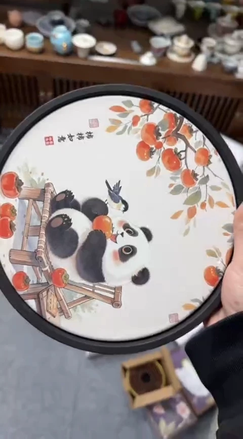 摆件陶茶具茶具茶具熊猫吸水壶承