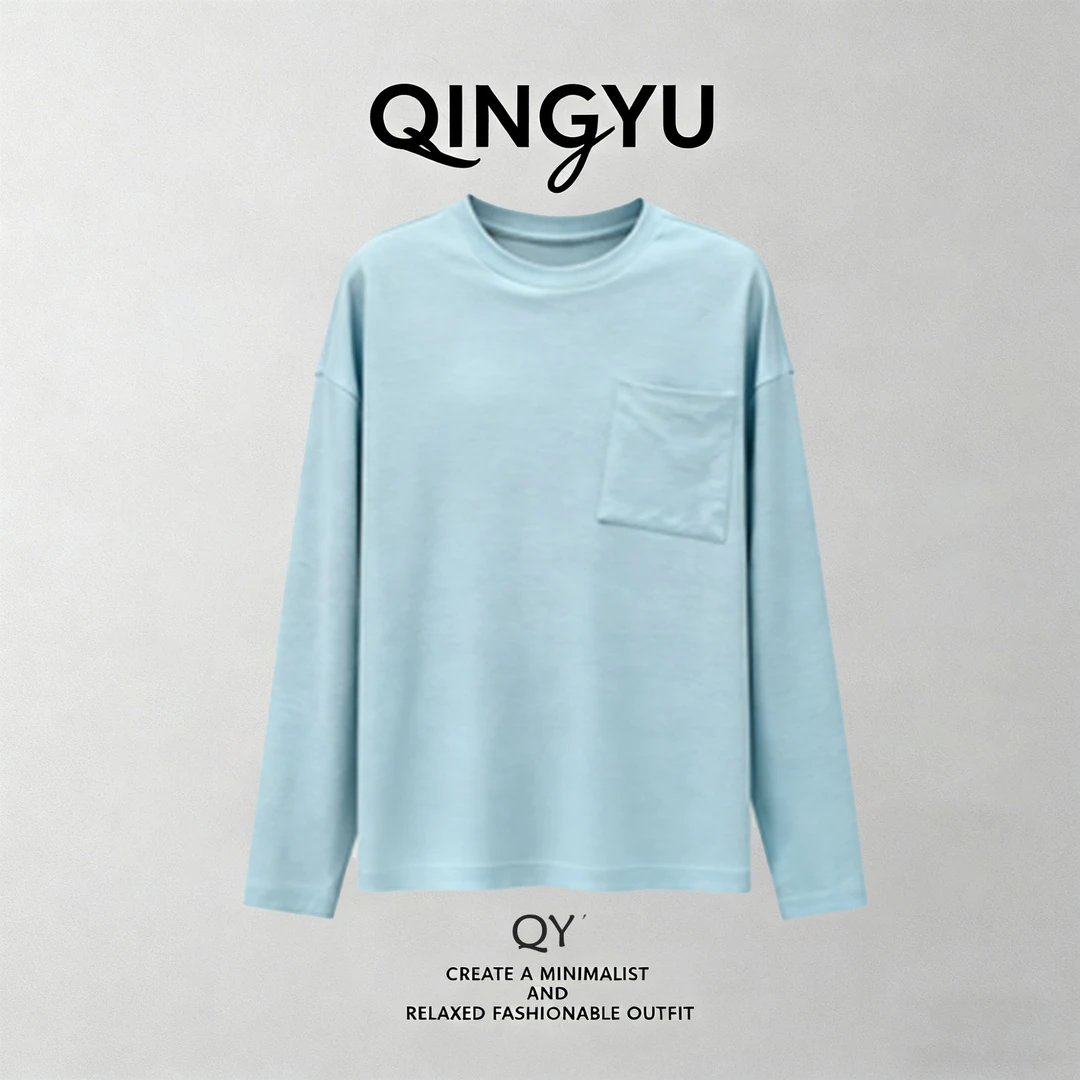 【马千伊专属】糖果口袋T 双面绒云朵百搭打底T恤