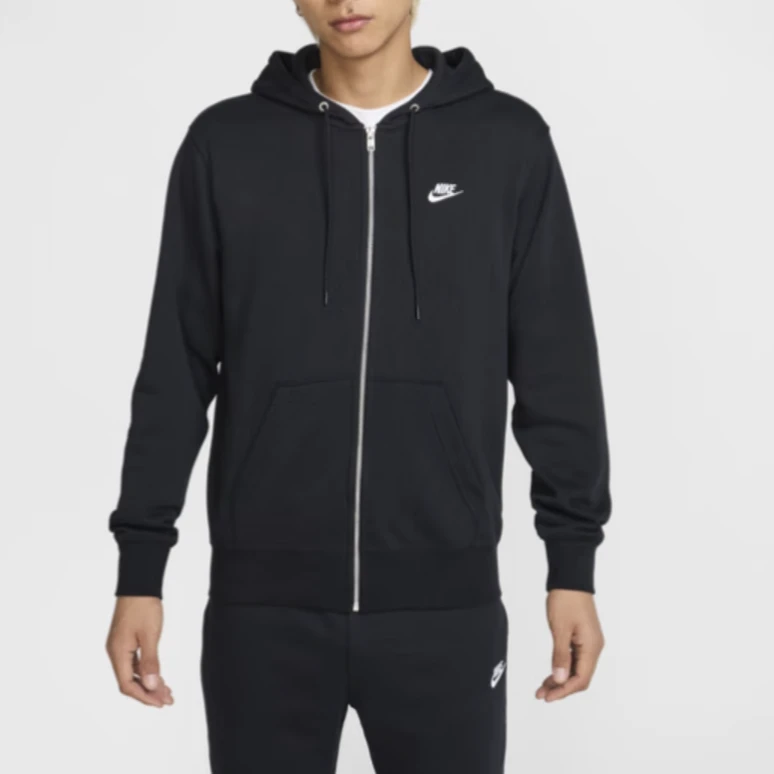 NIKE/耐克男子CLUB FT FZ HOODIE开襟连帽衫针织夹克FN3885010