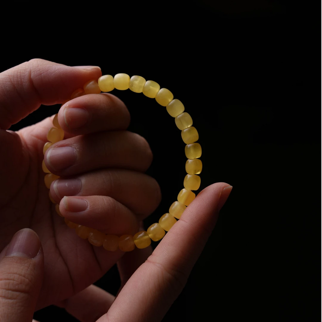 【子曰造物●金石录】蜜蜡单圈俄料蜜蜡精工老型珠单圈文玩手串