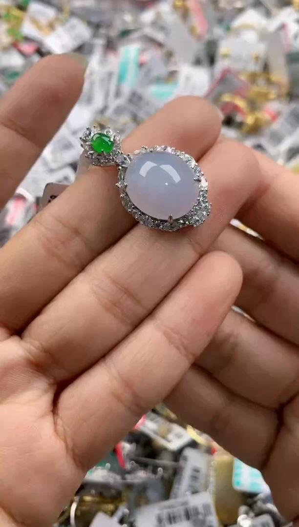 银S925镶嵌戒指翡翠8888----3