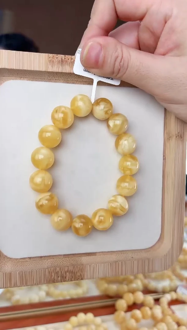 裸石蜜蜡未镶嵌手串