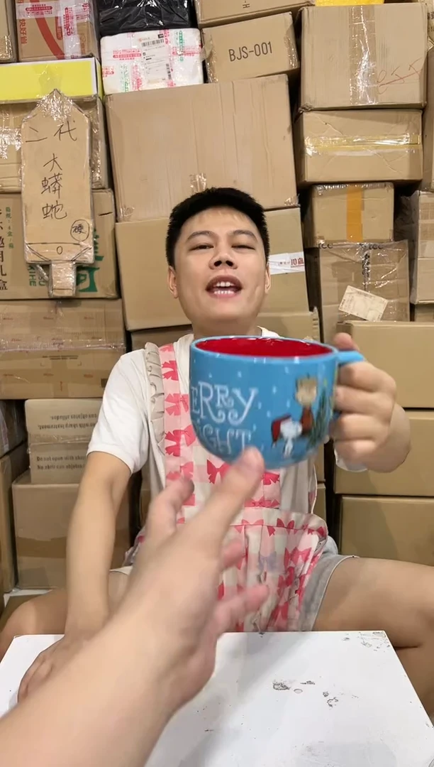 瓷片史努比雪花早餐杯