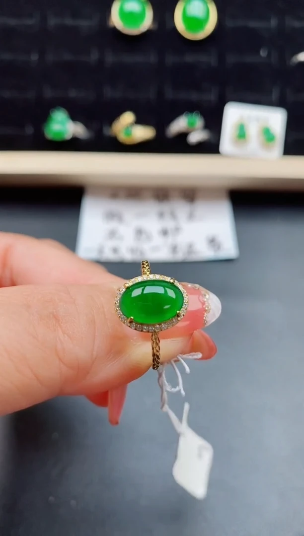 【闪购商品】翡翠戒指银S925镶嵌50805