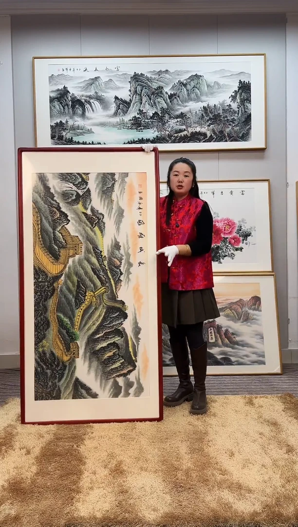 国画手绘长城163*83尺寸