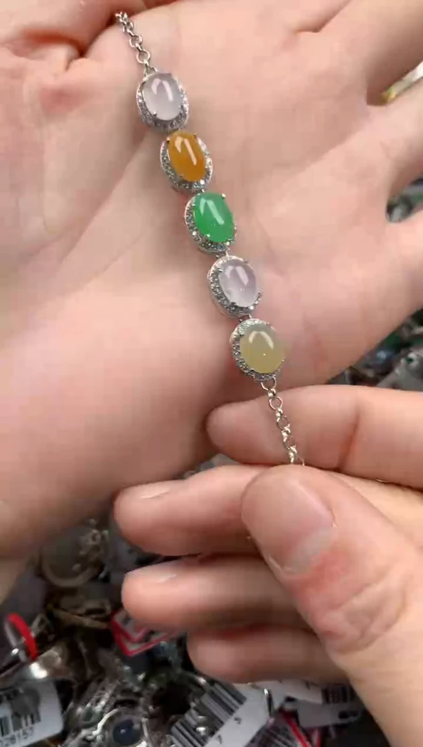 银S925镶嵌戒指翡翠6666   9