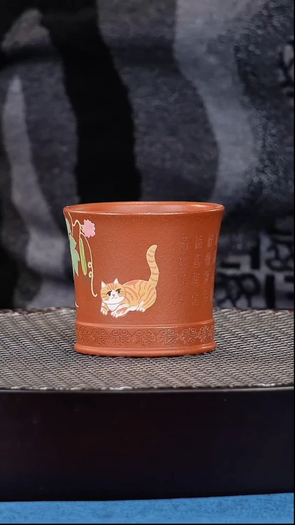 茶杯紫砂宜兴原矿紫砂 手工主人杯
