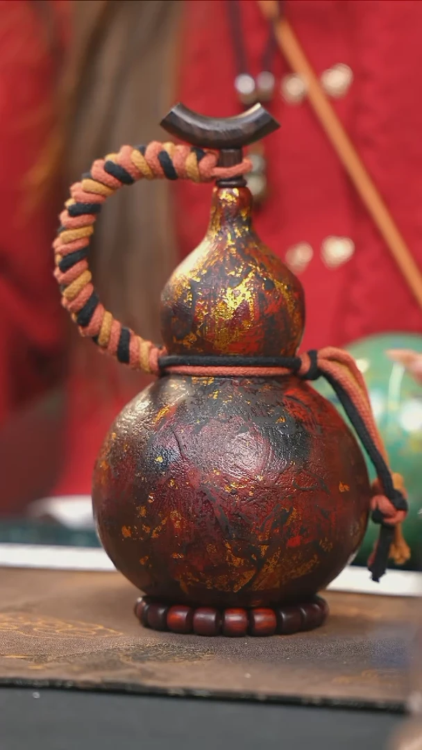 【闪购商品】WD245漆艺酒葫芦不包手串及旋转底座