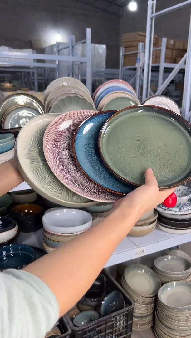 陶瓷外贸尾货瑕疵满20包邮X4小盘8英寸20厘米左右