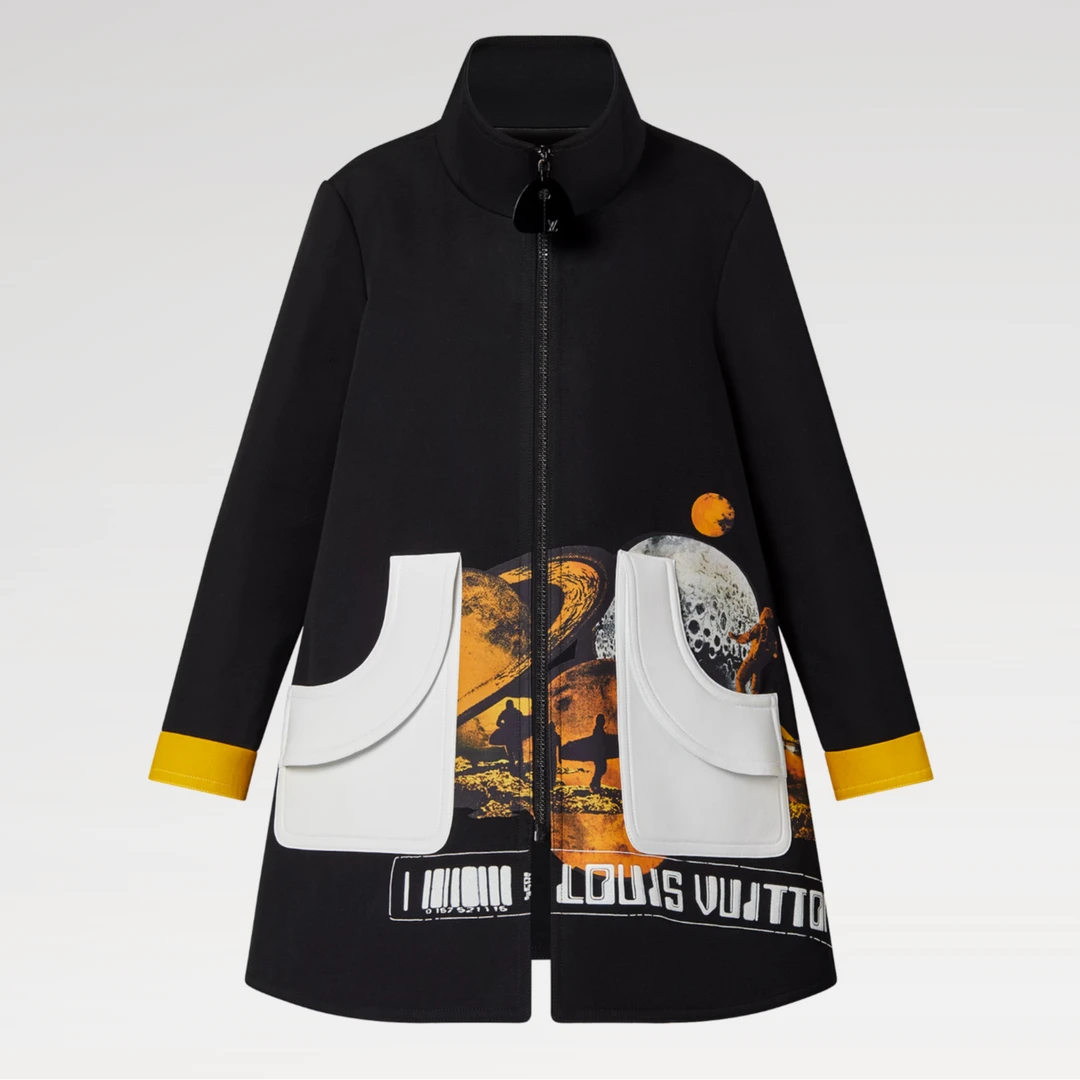 全新未使用 LouisVuitton/路易威登 【国现专柜45000】秀款印花大衣