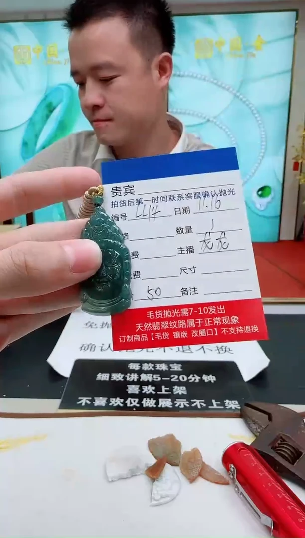 颈饰未镶嵌翡翠LL14翡翠吊坠-多样性发其一
