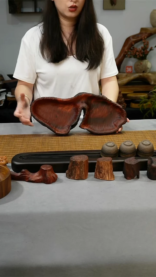 缅甸花梨木随形果盘