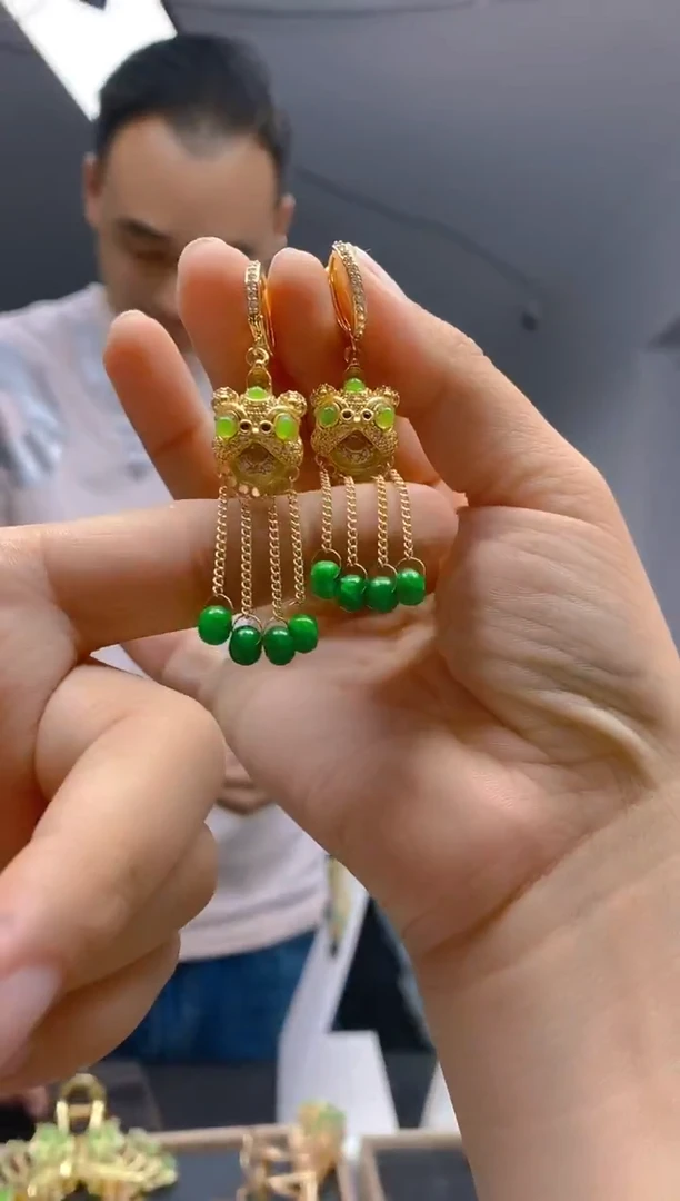 【闪购商品】翡翠耳饰合金381翡翠耳包