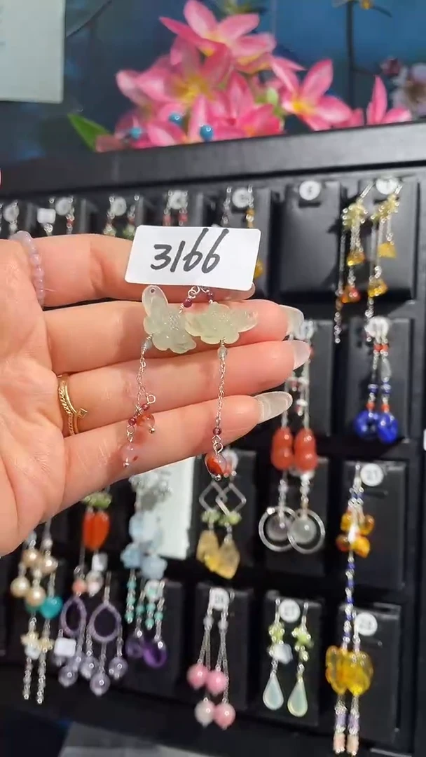 银S925镶嵌耳饰紫晶喜欢拍