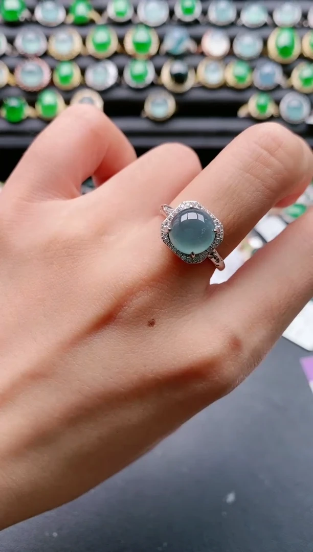 【闪购商品】翡翠戒指银S925镶嵌1111111