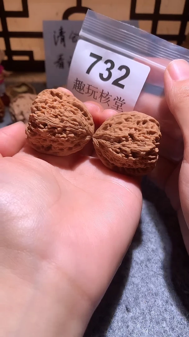 把件文玩核桃【趣玩核堂】 732号，36左右南将石