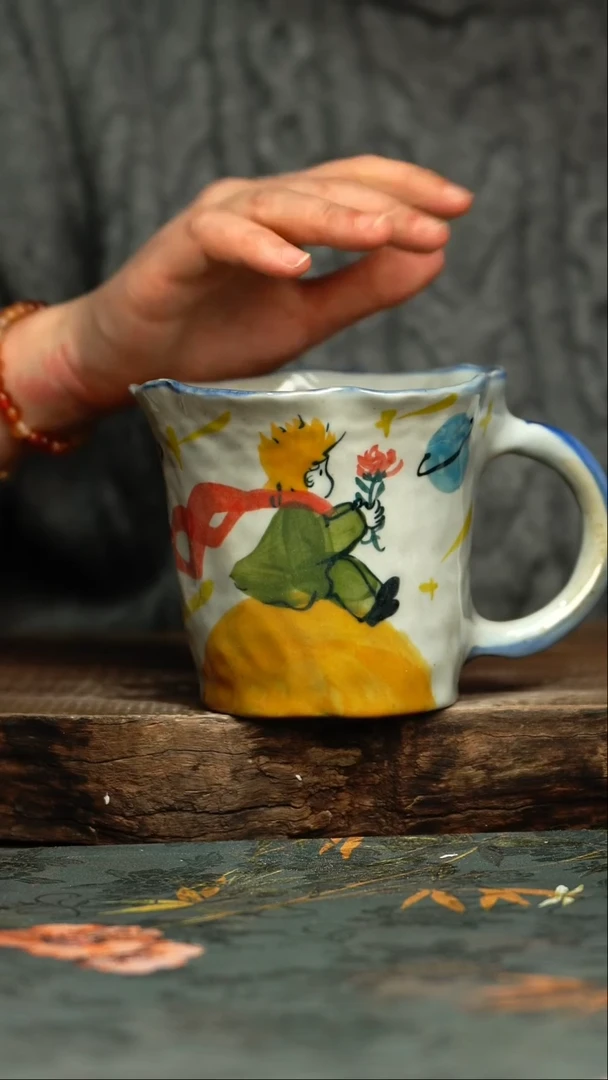 【闪购商品】杯杯釉下彩手工手绘同款陶器