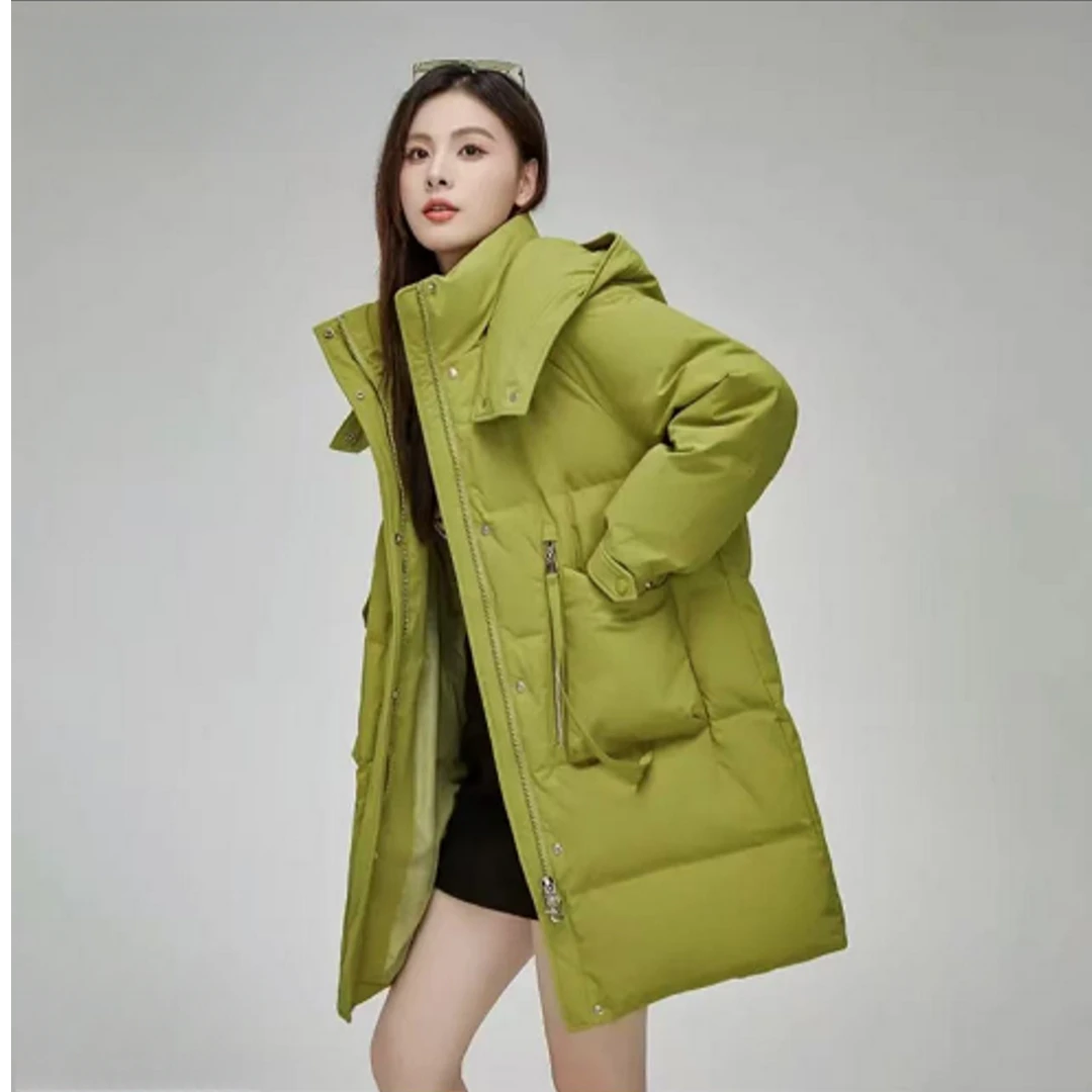 【佳佳专属】E347款冬季新品中长款加厚连帽羽绒服