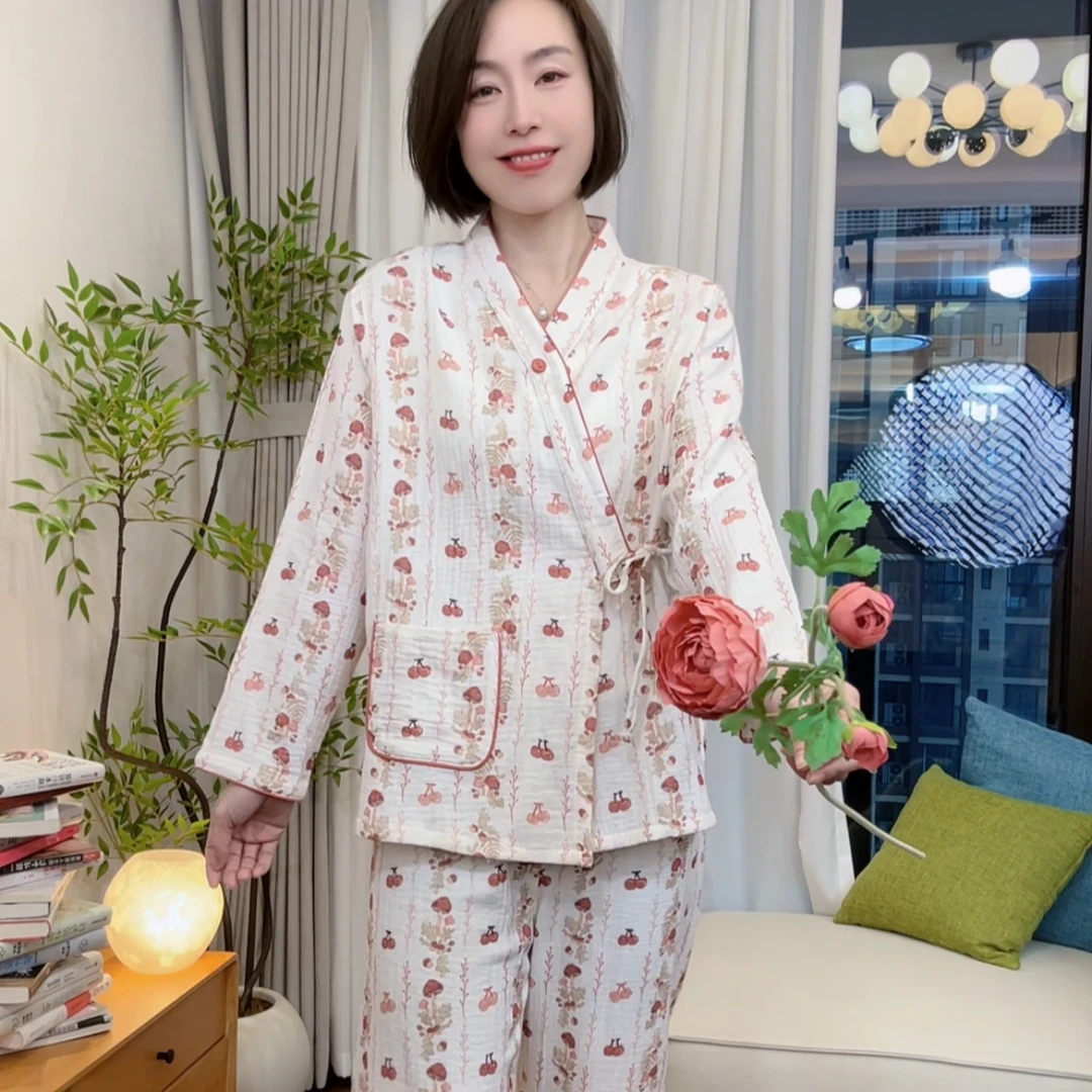 『新号开播专区』春夏纯棉双层纱布女家居服套装MY0001/0006