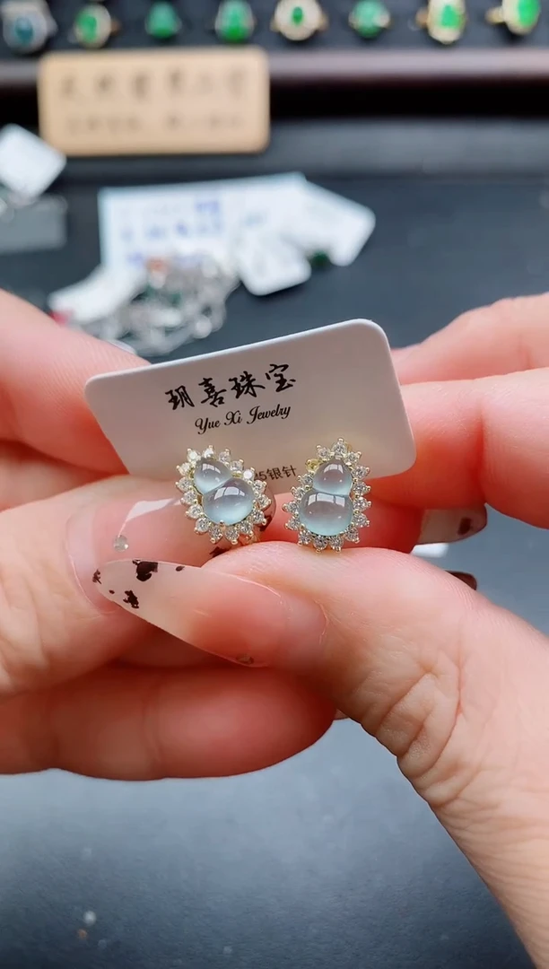 银S925镶嵌戒指翡翠1