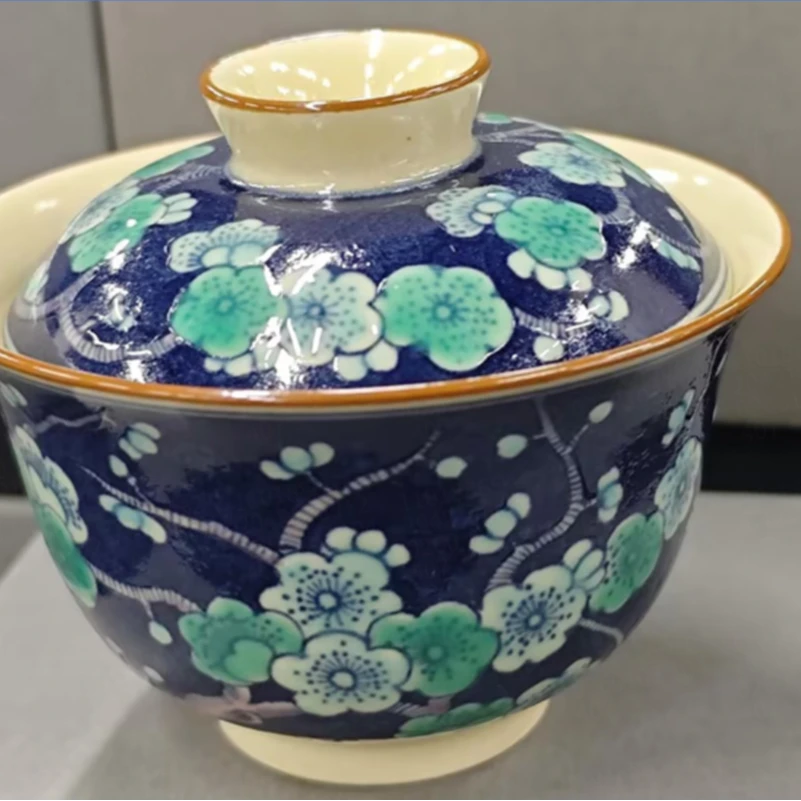 【斋居】小号冰梅斗彩盖碗-125ml（ZX-0472）