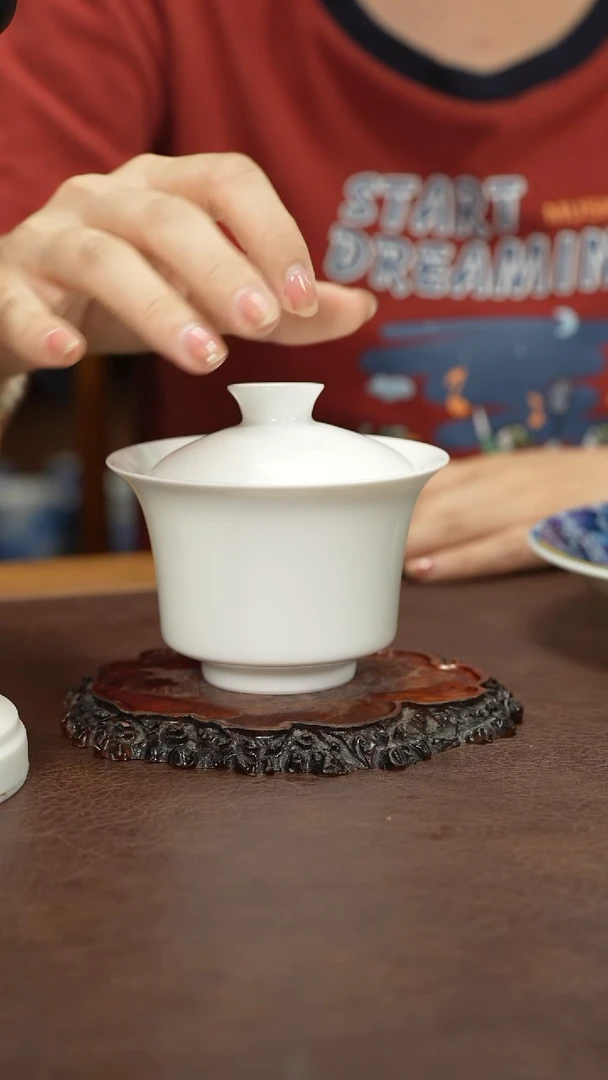 七七专属白胎马蹄盖碗