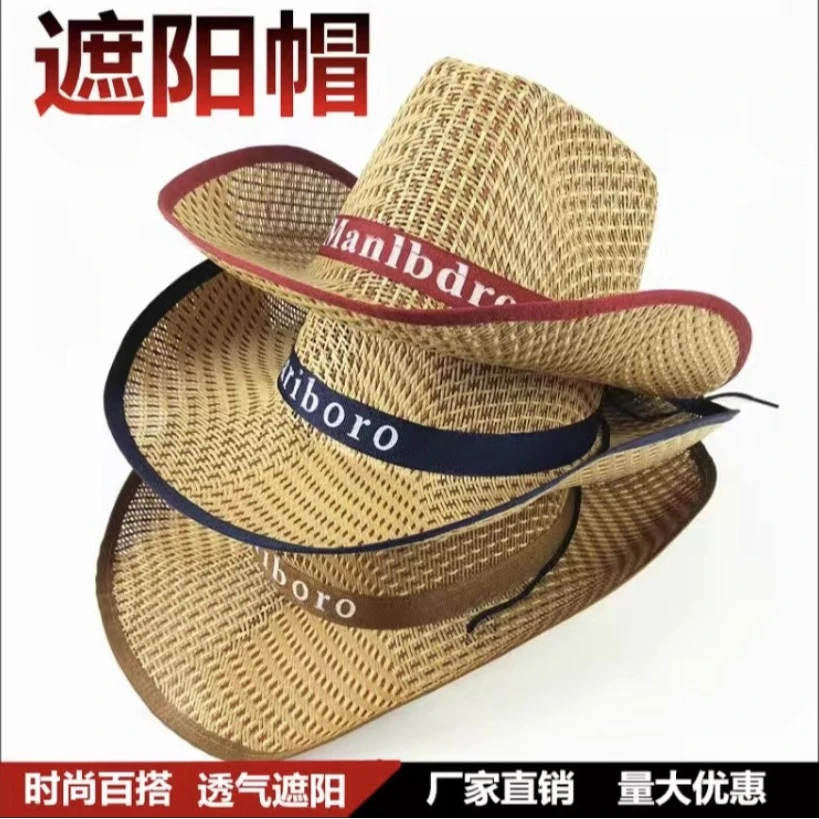 钓鱼骑车男士牛仔帽度假夏沙滩大沿帽子女太阳防晒帽子男遮阳草帽