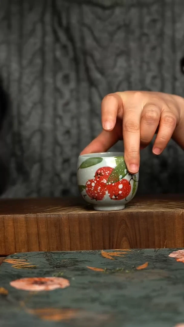 杯釉下彩手工手绘同款陶器