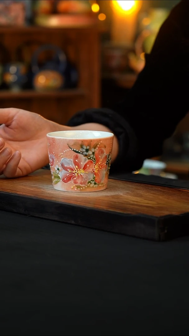 杯手绘心瓷陶瓷浮力