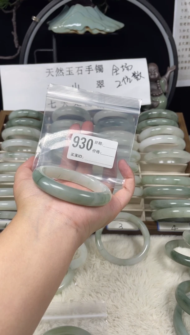 未镶嵌手镯石英质玉（天山翠）930