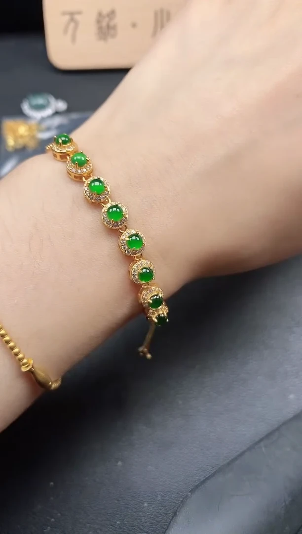 翡翠戒指银S925镶嵌5151-4