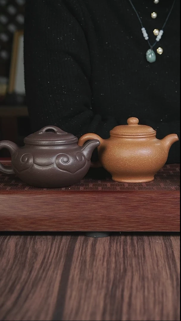 【闪购商品】紫砂茶壶XLL如意仿古 天青+LCM掇只 黄降坡