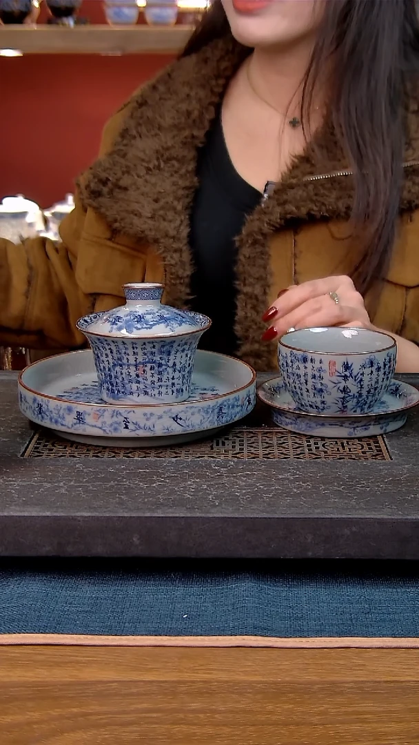 简装家用款3件套 老陶泥开片纹陶瓷茶具