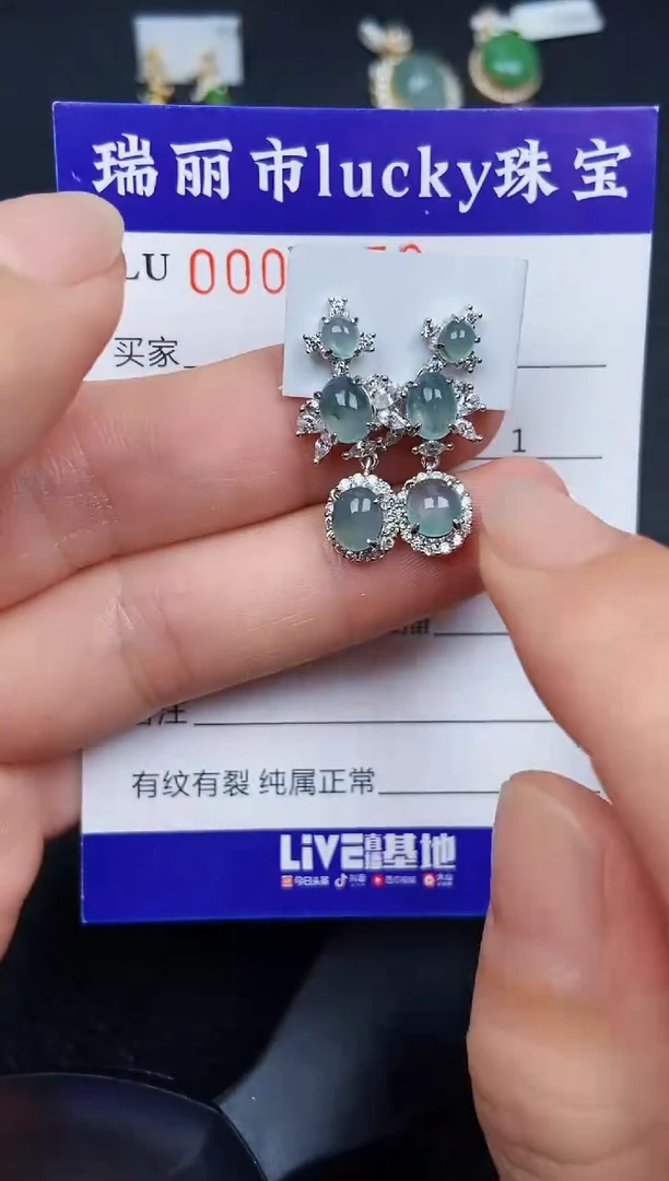 翡翠银S925镶嵌颈饰2659
