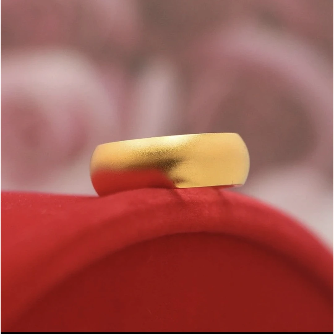 铜合金戒指 古法磨砂戒指闭口