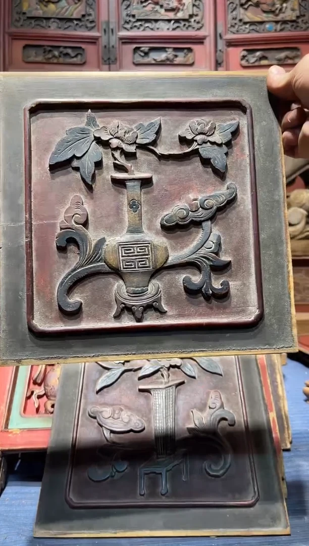 香榧木时*老木雕花板