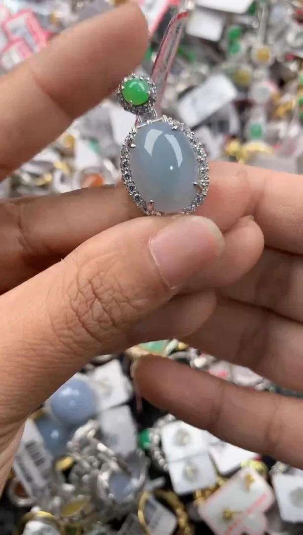银S925镶嵌戒指翡翠888----4